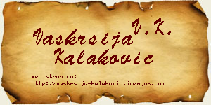 Vaskrsija Kalaković vizit kartica